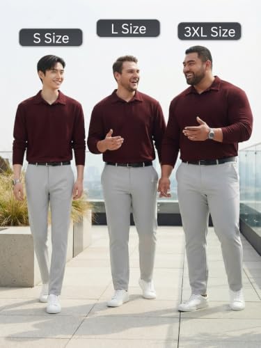 Image of Leriya Fashion Men's Black Long Sleeve Polo T Shirt | Solid Collared Casual Polo Tee for Men | Regular Fit Comfortable T-Shirt for Office, Casual (Available in Plus Size)