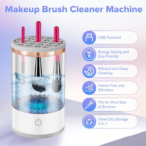 Electric-Makeup-Brush-Cleaner-Machine-Cosmetic-Brush-Cleaner-with-Makeup-Brush-Cleaner-Mat-Auto-Spinning-Makeup-Brush-Cleaning-Tool-Fits-for-All-Size-Makeup-Brush-Beauty-Tool-Gifts-for-Women-Travel