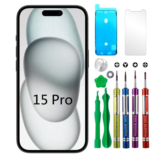Ace Tech Cellular LCD Screen Replacement for iPhone 15 Pro 6.1 inch (Model A2848 A3101 A3104 A3102) 3D Touch Screen Display digitizer Repair kit Assembly