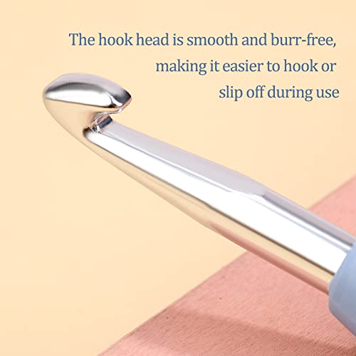 image for QMNNMA 7 mm Crochet Hook, Ergonomic Handle for Arthritic Hands, Extra 