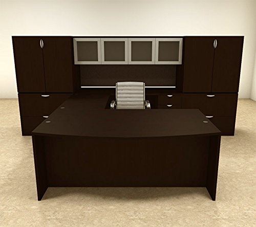 7pc U Shape Modern Contemporary Executive Office Desk Set OF-CON-U20