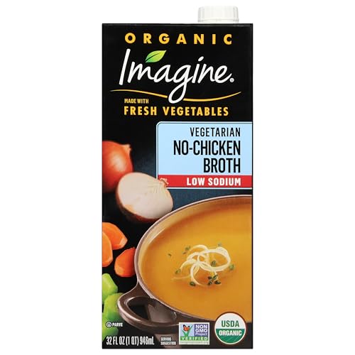 Imagine Low Sodium Organic Vegetarian No-Chicken Broth 32oz