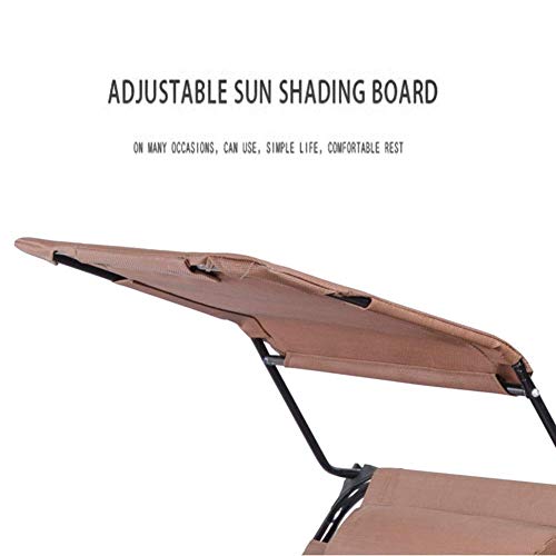 Chaise gravité zéro durable marron haut de gamme avec auvent - 5