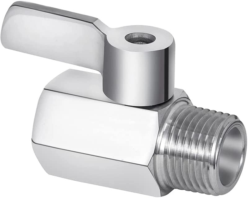 Miniatura 3 de Válvula de bola de acero inoxidable 316 de cierre de válvula de bola de 14 pulgadas NPT macho hembra conector de montaje de tubería para agua, gas,