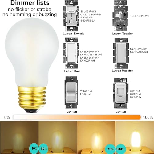 Image of Frosted E26 Edison Bulb A15 Light Bulb 6W Equal 60 watt Light Bulb Dimmable AC120V Warm 2700K E26 Led Bulb for Pendant,Chandeliers,Vanity,Wall sconces Edison Light Bulbs 60 Watt 600lm 6Pack