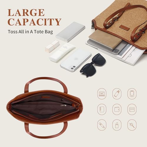 Blucoay Large Capacity Straw Tote