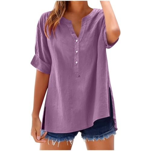 Summer linen work tops for women