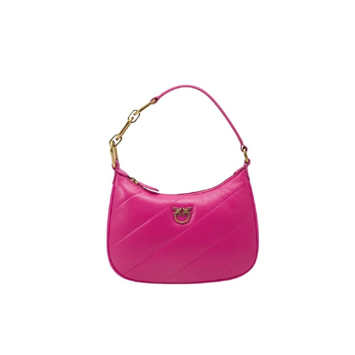 Pinko Mujer Bolso de hombro Half Moon Mini Maxi Quilt Shee 1P22Yqa0Af, Rosa, Talla única