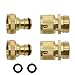 Produktbild JustYit 2 Sätze Gartenschlauch Schnellkupplung 3/4 Zoll Gardena Kupplung Massivem Messing Schnellkupplung Gartenschlauch Armatur Schlauch Adapter für Wasserhahn Gardena Hahnverbinder