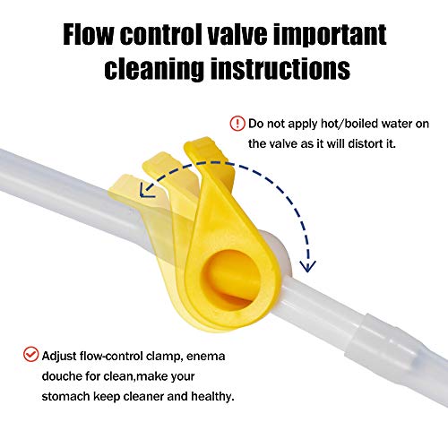Enema Tool Kit, Andoer Enema reutilizável de gel de sílica, café, água, limpeza de cólon, enteroclis