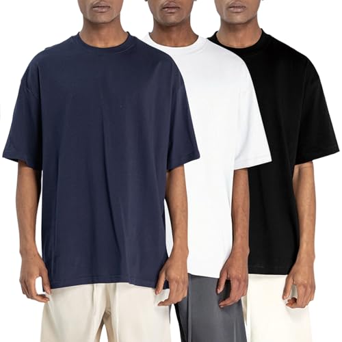 Mansy Summer Oversized T-Shirts Fashion Crewneck Loose Fit Solid Color