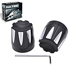 NATGIC-Black-CNC-Edge-Cut-Front-Axle-Nut-Cover-for-Harley-Touring-08-15-FLT-FLH-Dyna-Softail-Set