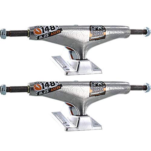 Thunder Trucks Titanium Lights High Skateboard Trucks - 148mm Hanger 8.25" Axle (Set of 2)