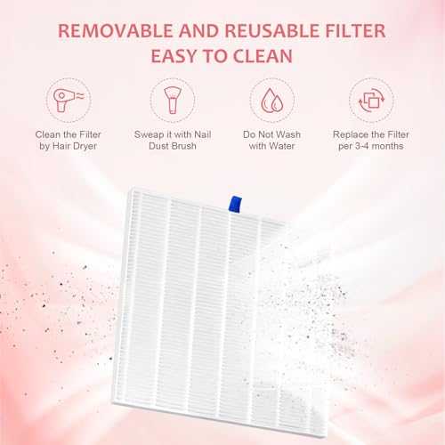 Recolector de polvo para uñas GCCSJ con filtro reutilizable miniatura 3