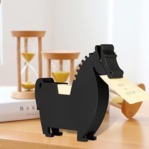 Memo Holder for Desk Multi-Functional Desktop Note Pad Note Dispenser Horse Gift for Women Pen Holder Note Clip Notes Bock of 200 Blanks,2 Packs