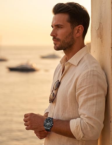 Image of V2A Impact-TERRAX 3105 Analog-Digital Watch for Men | Bold Tonneau Design with Multi-Display Dial | 50M Waterproof Sports Watch | Countdown, Alarm & Stopwatch