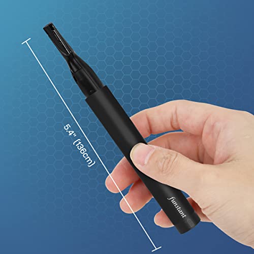 Image of Upgraded Eyebrow Trimmer for Men, Precision Detailer Battery-Operated Eyebrow Razor and Shaper, Electric Facial Hair Trimmer with Comb, Dual-Blade Grooming Tool, No Pulling Sensation