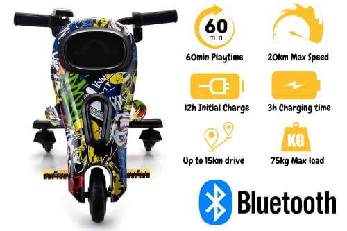 Image of Drift Scooter Super High Power, Bluetooth, 36V Electric Drifting Car with Key (Red Race)