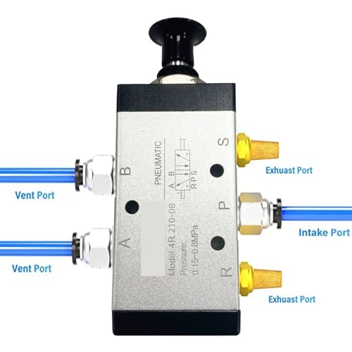 Électrovanne pneumatique robuste à levier à main 4R210-08 haute durabilité - 8