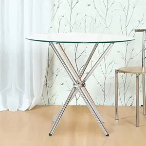 KITHANIA Table Frame Cross Steel Modular Furniture Folding Cross Table Frame for Home Study, Dining, Restaurant Heavy Duty Steel Frame (Best for Study or Dining Purpose) (Only Frame Without Glass)