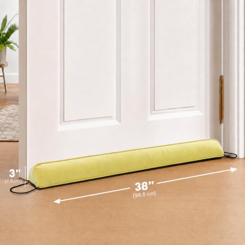 Image of Sunolga Door Draft Stopper, Removable Washable Cover, 38 inch, Yellow