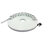BEMONOC 10Meters 3M Open Ended Timing Belt Width 15mm Colour White Polyurethane Belt for Laser Engraving CNC Machines & 10pcs 24 Teeth HTD 3M Timing Pulley Bore 6mm 6.35mm 8mm 10mm 12mm 14mm