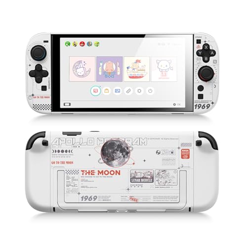 Image of GeekShare Hard Case Compatible with Nintendo Switch 2 (2025), Anti-Scratch Dockable Protective Cover for Switch 2 with Detachable Joysticks, The Moon (Moonlight White)