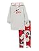 Adidas I Dress Set, Top:Medium Grey Heather/Vivid Bottom:Wonder White F21/VIVID Red S21/BLACK, 3-4A Baby-Girls