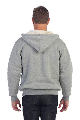Image of Gioberti Men's Soft Heavyweight Sherpa Lined Fleece Hoodie Jacket