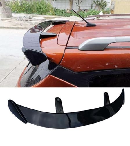 Image of AUTO Universal Rear Spoiler for Cars | ABS Racing Wing | Roof /Trunk Lid Mounted Aerodynamic Spoiler | Black Exterior Tuning Accessory for Sedan, SUV & Hatchback | Sporty Performance Style