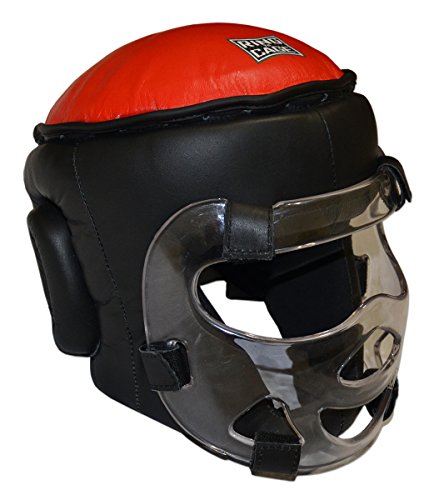 Ring to Cage Youth Safety-Shield Training Headgear, with Removable Plexiglass Mask