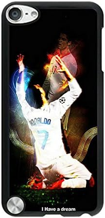 Touch 5 Case,Cristiano Ronaldo Real Madrid 01 Phone Cover for iPod Touch 5,Black
