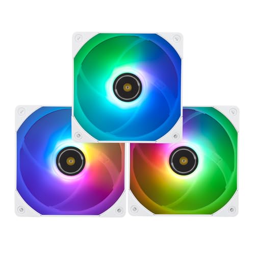 Thermalright TL-E12W-S X3 - Ventilador de CPU ARGB de 120 mm, refrigeración de caja de computadora, PWM silencioso de 4 pines, velocidad de 1500 rpm, para ventilador de refrigeración de CPU con
