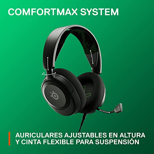 Miniatura 6 de SteelSeries Arctis Nova 1X - Cascos Xbox Con Cable y Multisistema - Controladores Hi-Fi - Audio espacial 360° - Almohadillas de espuma con memoria - Ultraligeros - Xbox, PS5, PS4, PC