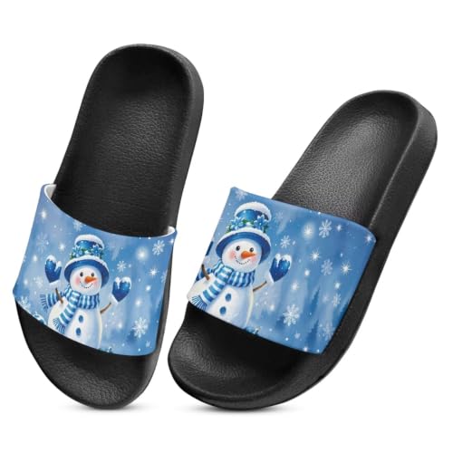 Image of Unisex Slides for Girls Boys Comfortable Slippers Slides Non-slip Shower Shoes House Fashion Thick for Indoor & Outdoor Gifts