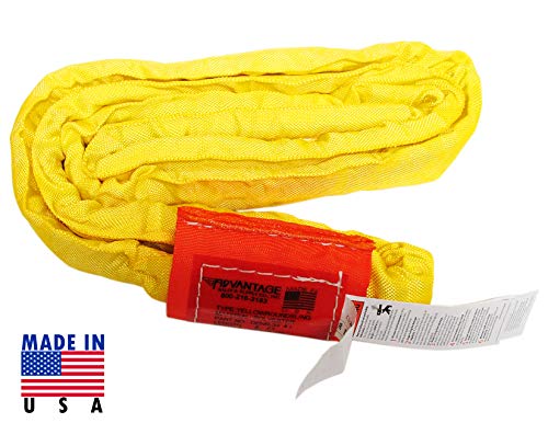 USA Domestic Made 4' Yellow Endless Round Sling Lifting Crane Wrecker Recovery