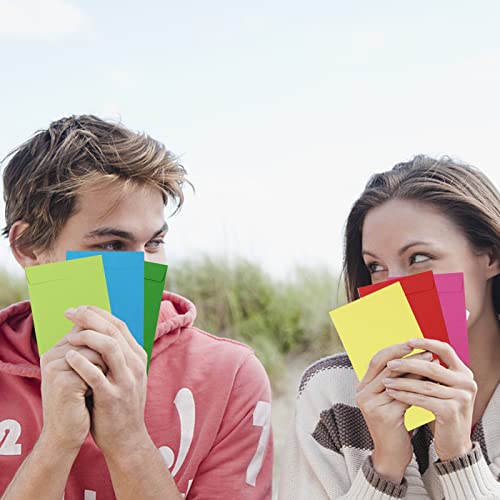 100 Pack Colorful Coin Envelopes, 3.5’’ X 6.5’’ Self-Adhesive Seed Envelopes, Large Money Envelope For Seed, Cash, Budgeting, Coin, Check, Tickets, Small Items, Jewelry, Collections. #TOP4