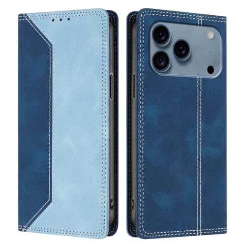 Étui en cuir iPhone 14 Pro portefeuille magnétique aux finitions premium