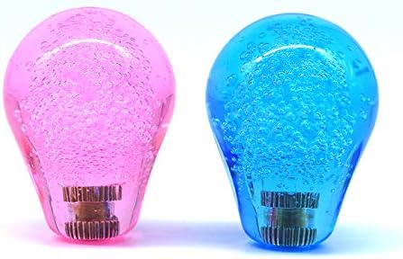 Arcity HY-PJ094-1 - 2 piezas Arcade Joystick Bat Top Cabeza Grande Oval Manija Perilla Tipo Americano Rosa y Azul Transparente para Zippy SANWA