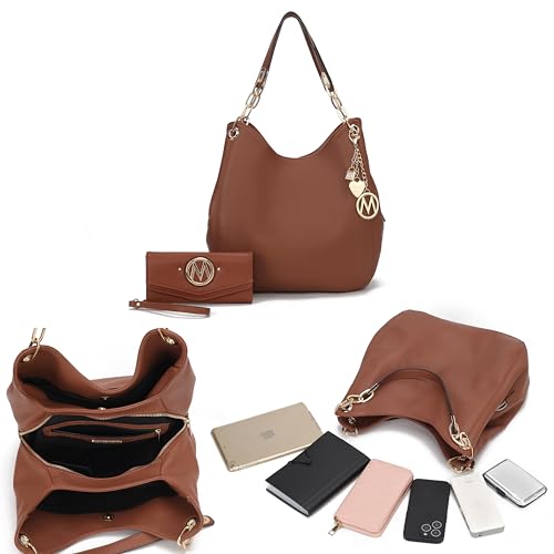 Image of MKF Collection Hobo Bag for Women & Wristlet Wallet, Vegan Leather Shoulder Bag Handbag Purse by Mia K.