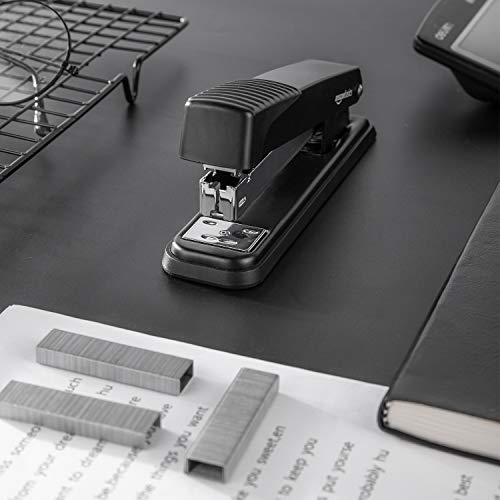 Amazon Basics Full-strip Metal Office Desktop Stapler, 20 Sheet Capacity, 3 Pack, Black image 7
