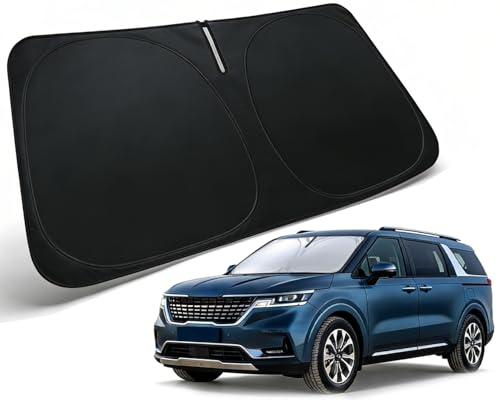 Image of Windshield Sun Shade for 2022-2026 Kia Carnival Accessories | Car Front Window Sun Visor & Heat Shield | 240T Sunshade Protection Blocks UV Rays Keep Your Car Cooler