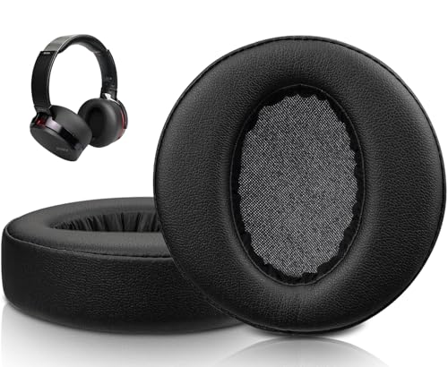 SOULWIT Ersatz Ohrpolster für Sony MDR-XB950 XB950BT XB950B1 XB950N1 XB950AP Over-Ear-Kopfhörer, Ersatzpolster mit weicherem Protein-Leder, Geräuschisolierender Schaum