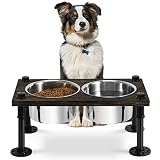 Elevated Dog Bowls Raised Dog Bowl Stand for Large Dogs Farmhouse Dog Food and Water Stand Feeder wi