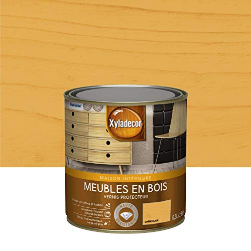 Vernis protecteur Xyladecor pour les meubles intérieurs en bois - aspect satin chêne clair 0,5 L Cover