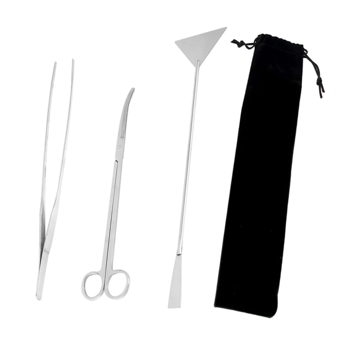 Yardenfun Aquarium Cleaning Supplies 5pc Stainless Steel Aquarium Tools Set Plant Trimmer Tweezers
