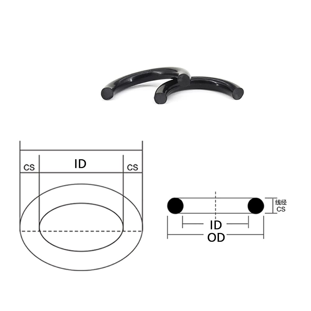 Joint Siphon Sourcing Map Nitrile Caoutchouc Joints Toriques 80mm OD 72mm ID 4mm Largeur Métrique Joint Étanchéité Paquet De 5 Joint Torique Caoutchouc