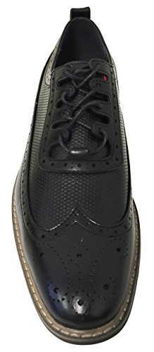 BWO4D Men's Oxfords Wing Tip Lace up Leather Lined Fashion Brogue Casual Classic Dress Shoes3