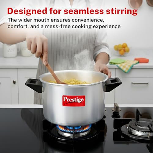 Image of Prestige Popular Aluminium Outer Lid Pressure Cooker, 16 Litres, Silver, 16 Liter