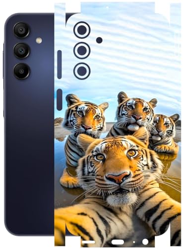 Image of AtOdds - Full Body Back Screen Guard Protector Film - Lamination Wrap Skin Sticker Compatible with Samsung Galaxy A15 (5G) | Scratchproof Matte Finish (Selfie)